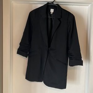 Black satin blazer
